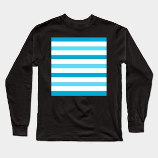 Light dark blue white stripes lines pattern Long Sleeve T-Shirt